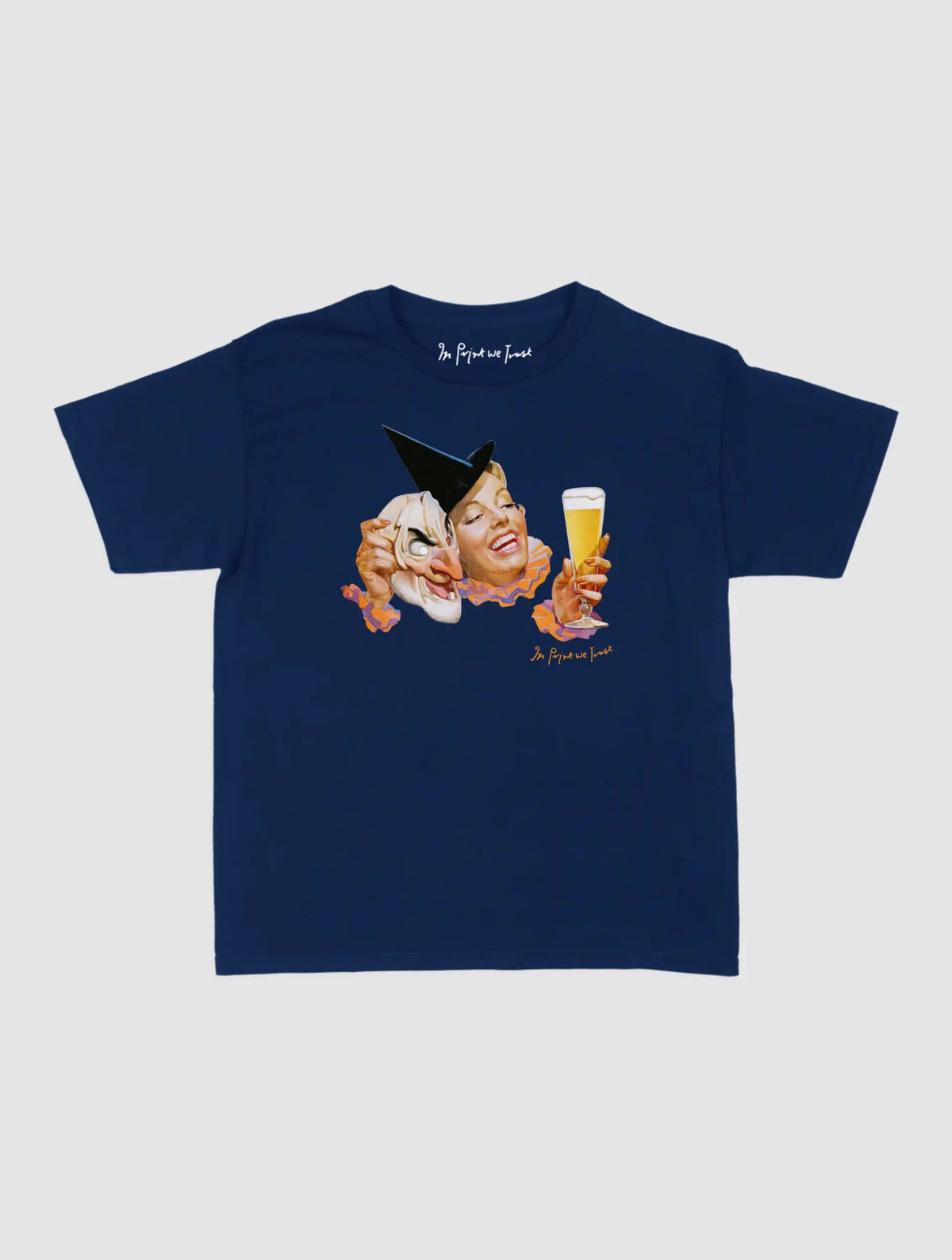 masked lady baby tee - In Print We Trust