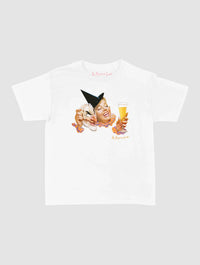 masked lady baby tee