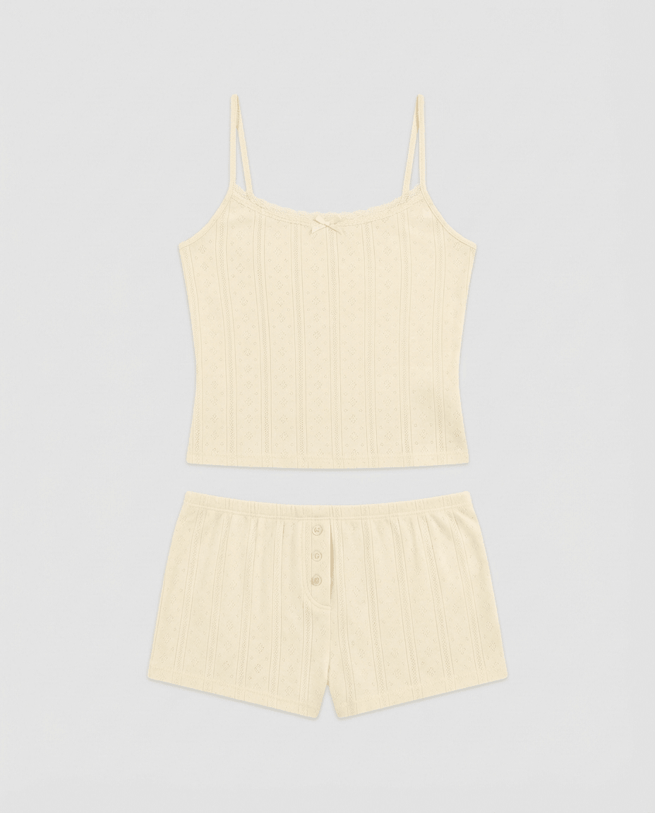 matching cami + short pyjama set - In Print We Trust