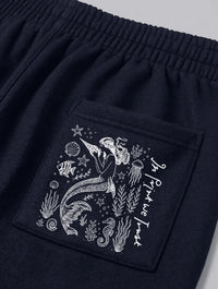 mermaid navy sweatpants - In Print We Trust