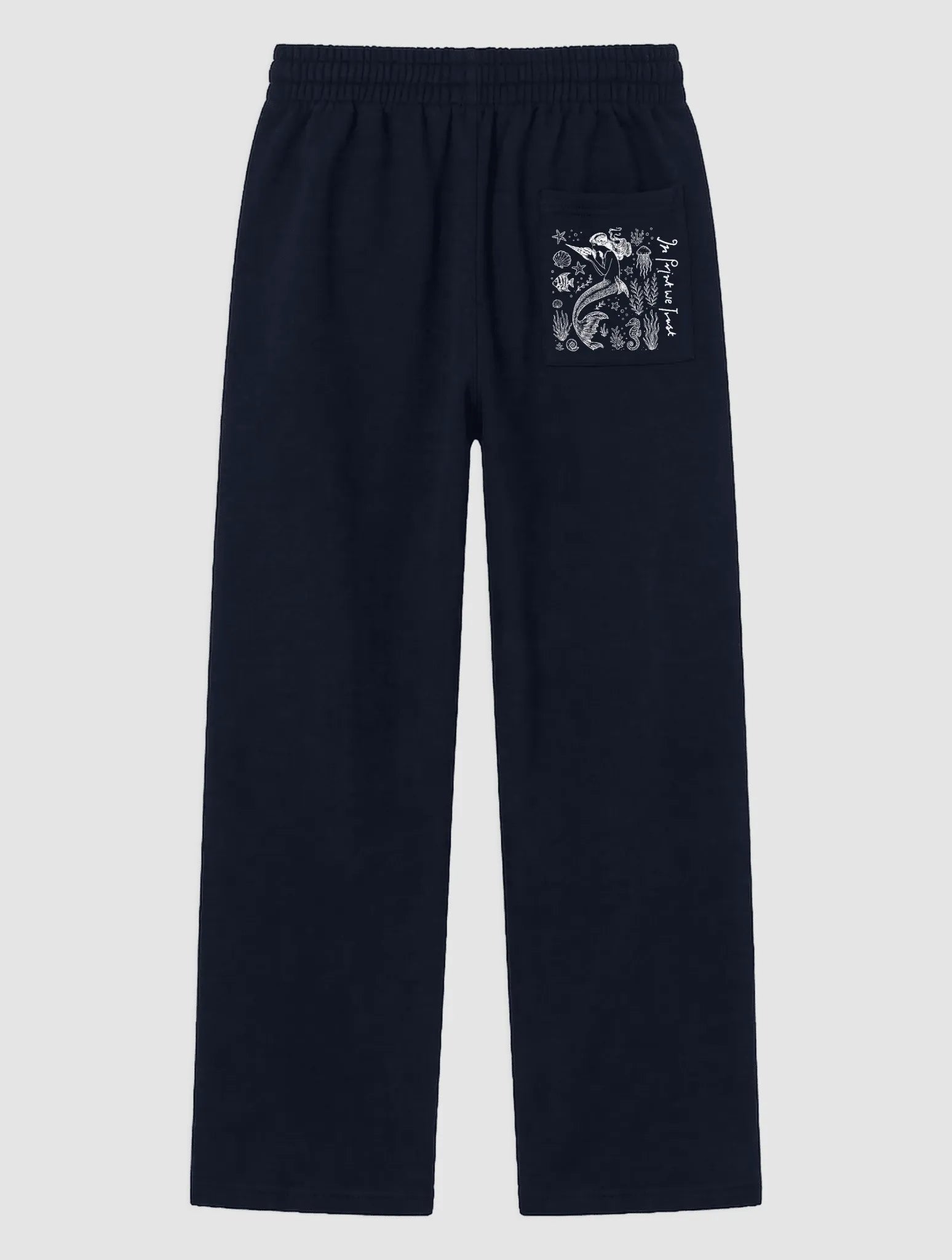 mermaid navy sweatpants - In Print We Trust