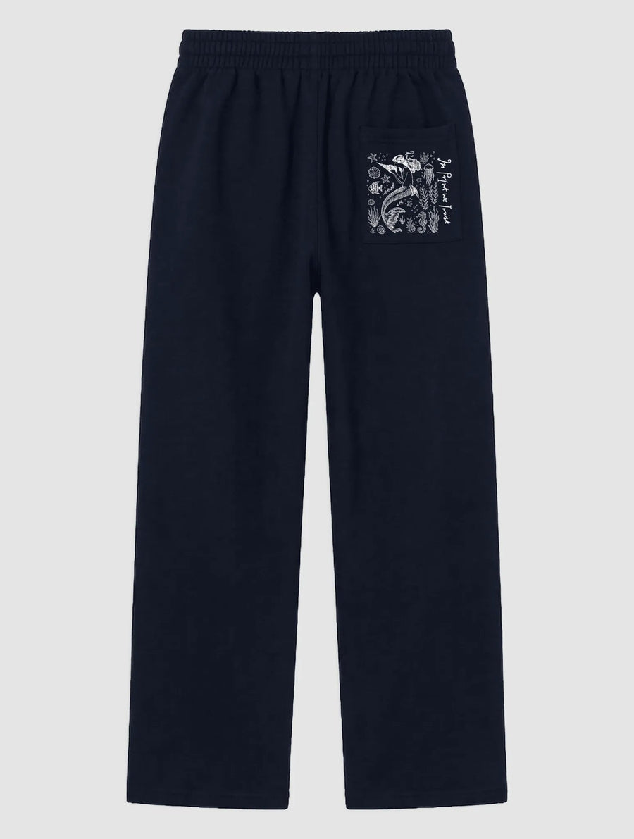 mermaid navy sweatpants - In Print We Trust