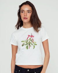 mistletoe baby tee - In Print We Trust