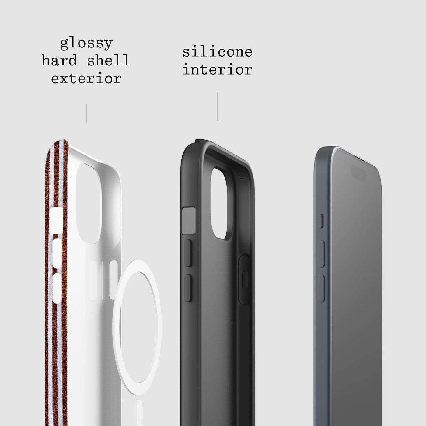 mocha tough iPhone case - In Print We Trust