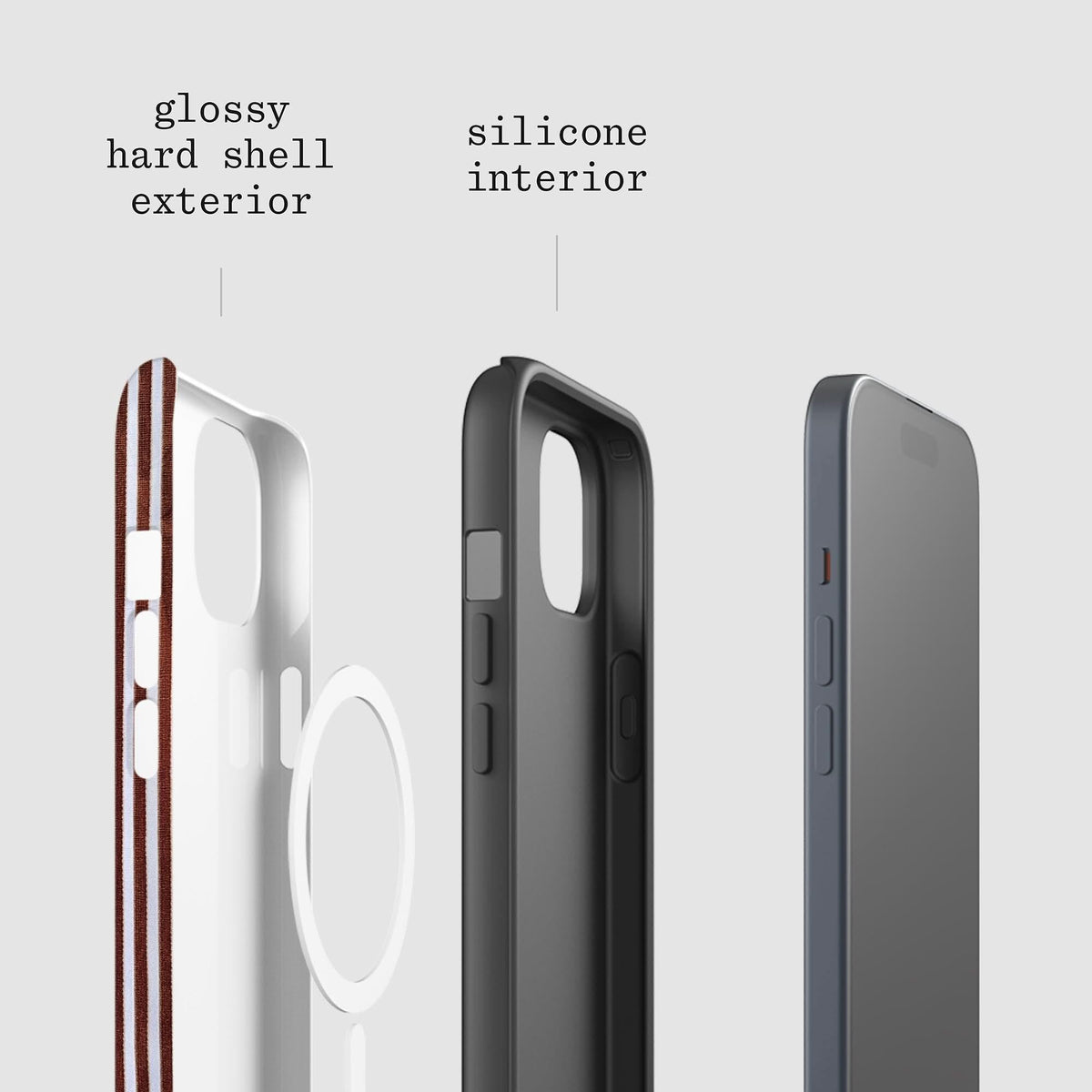 mocha tough iPhone case - In Print We Trust