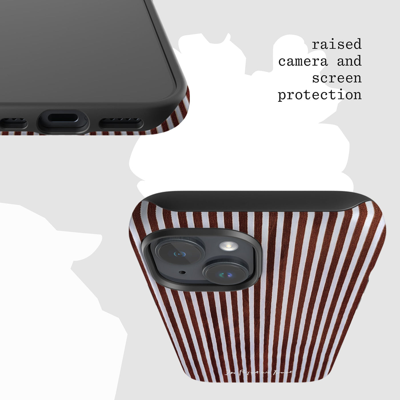 mocha tough iPhone case - In Print We Trust