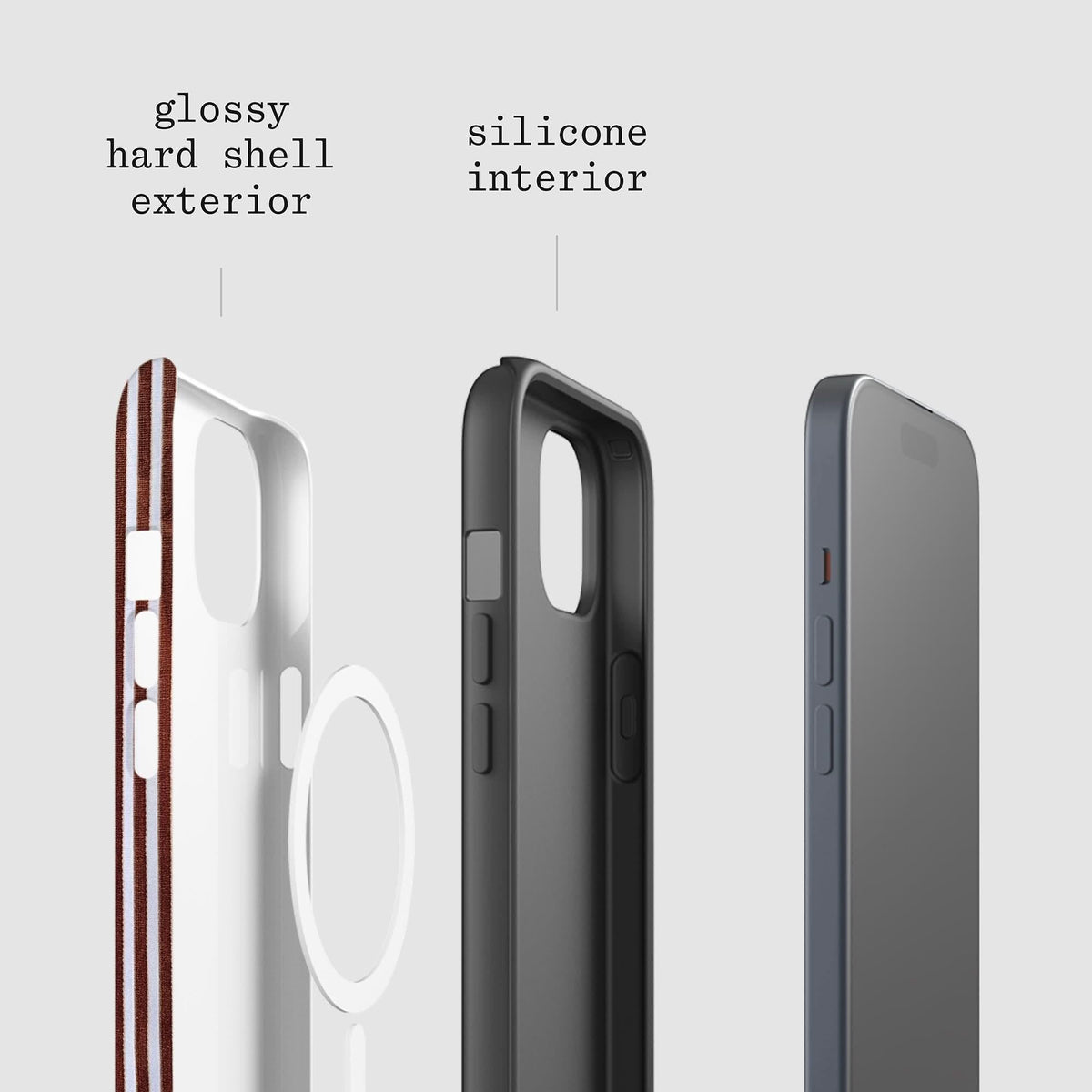 mocha tough iPhone case - In Print We Trust