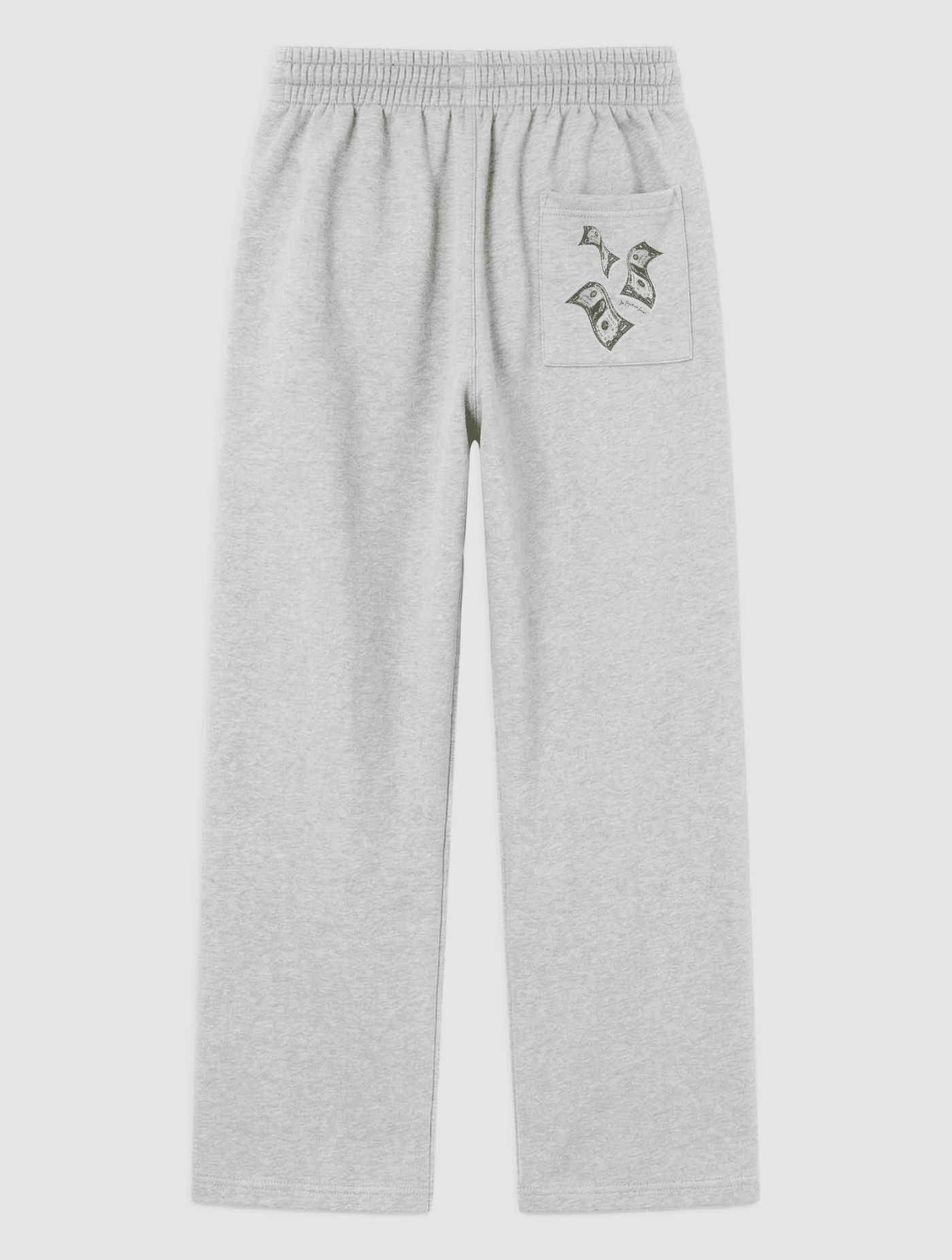 money money money grey sweatpants - In Print We Trust