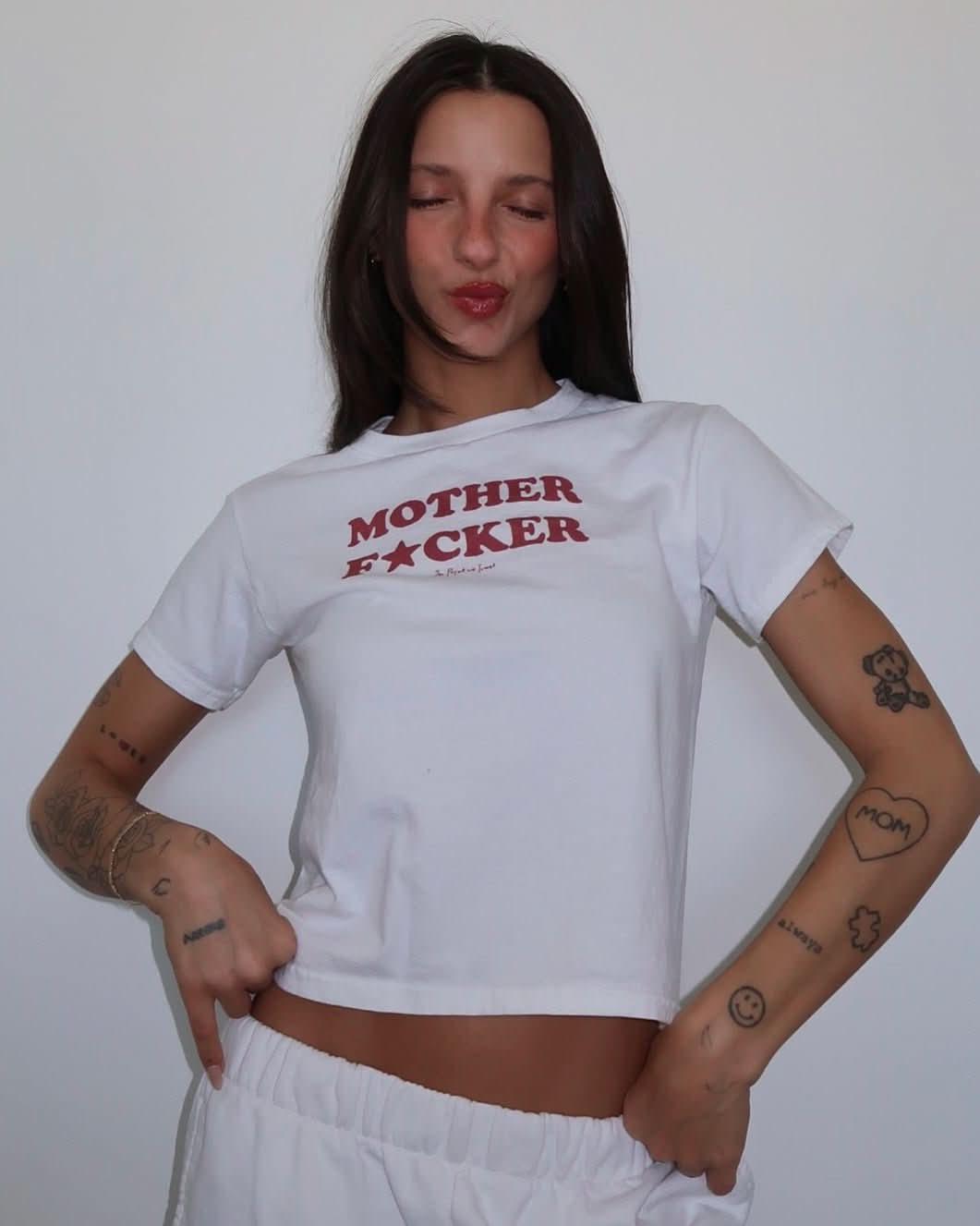 mother fucker baby tee - In Print We Trust