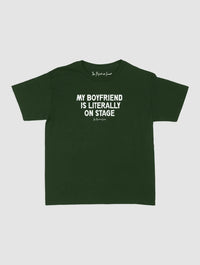 my boyfriend is literally on stage baby tee - In Print We Trust