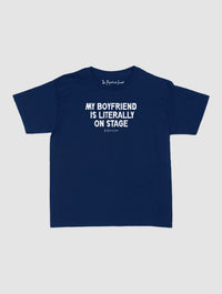my boyfriend is literally on stage baby tee - In Print We Trust