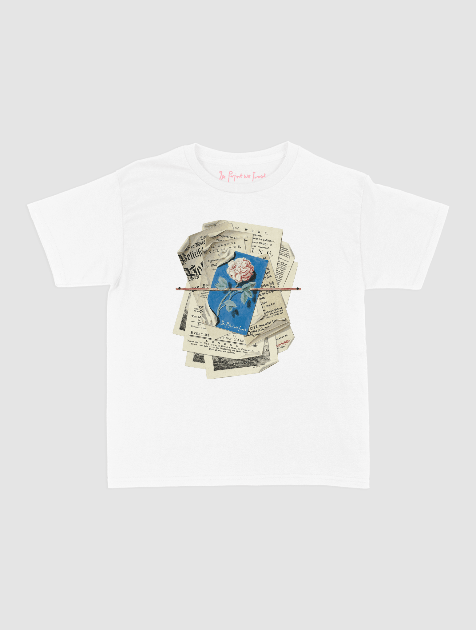 newspaper baby tee - In Print We Trust