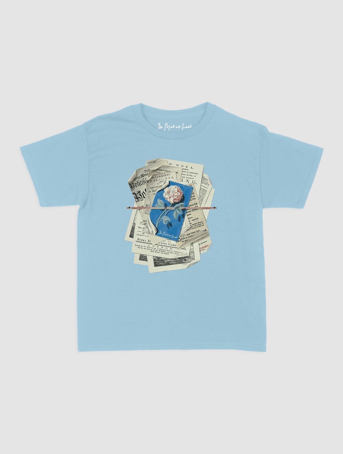 newspaper baby tee - In Print We Trust