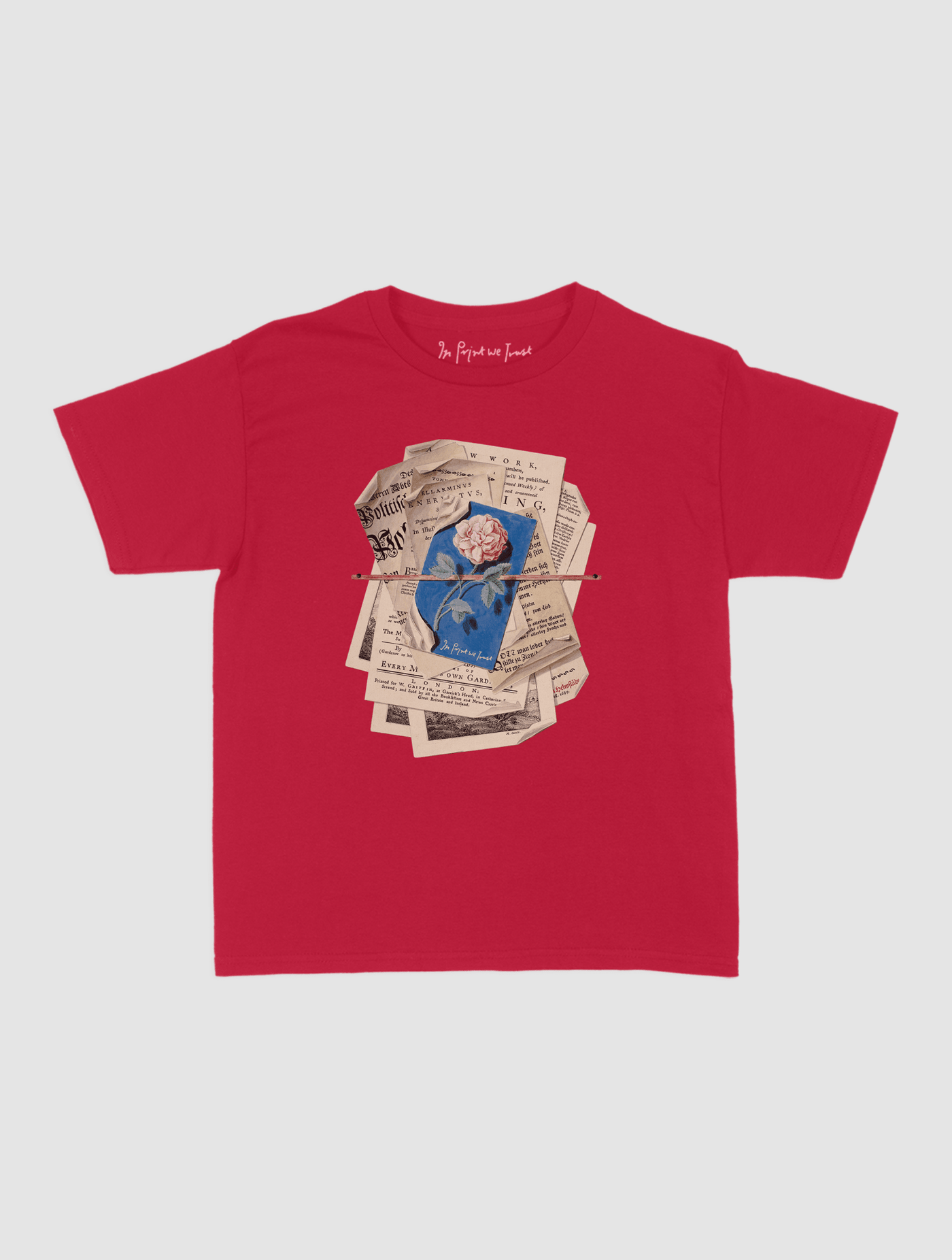 newspaper baby tee - In Print We Trust