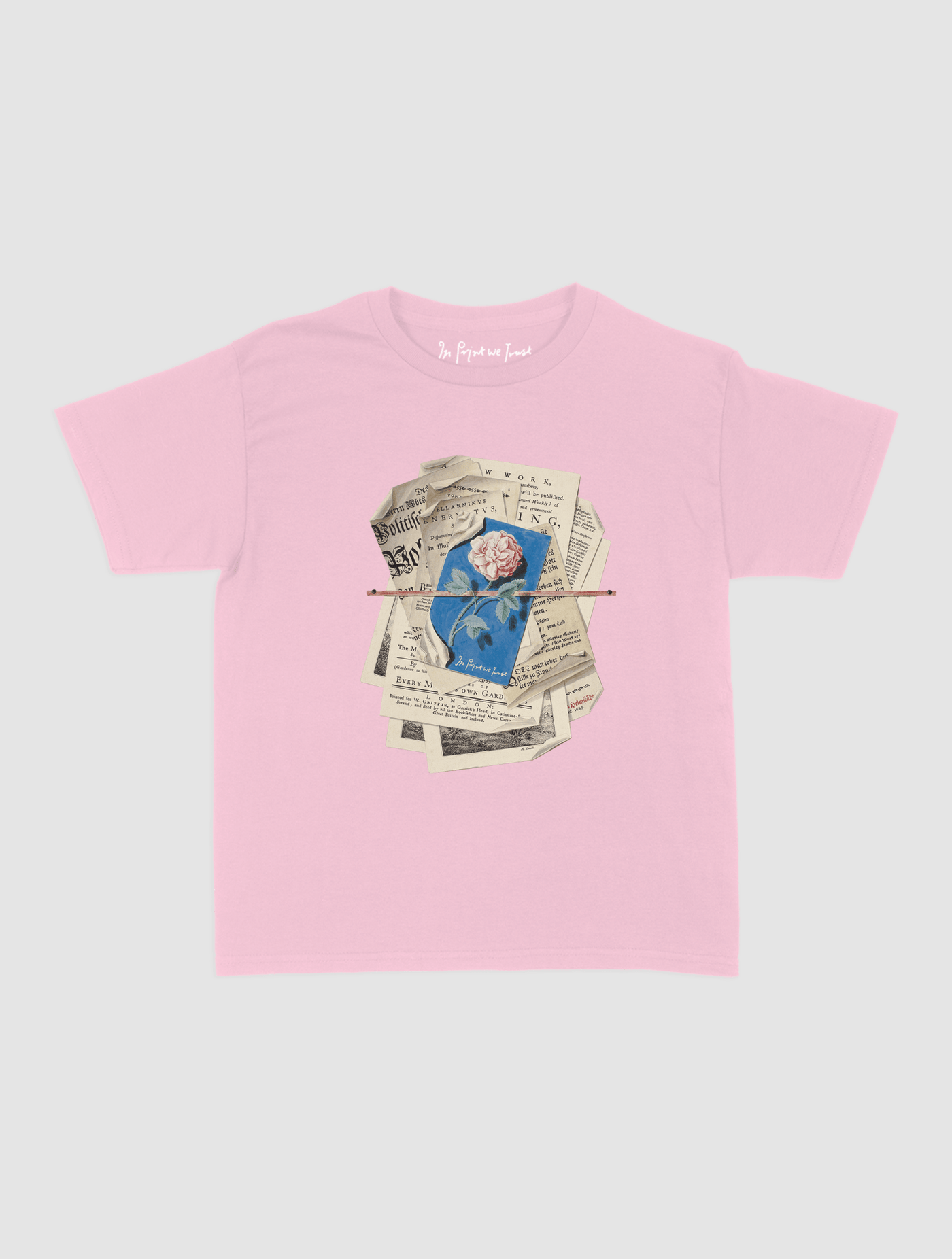 newspaper baby tee - In Print We Trust