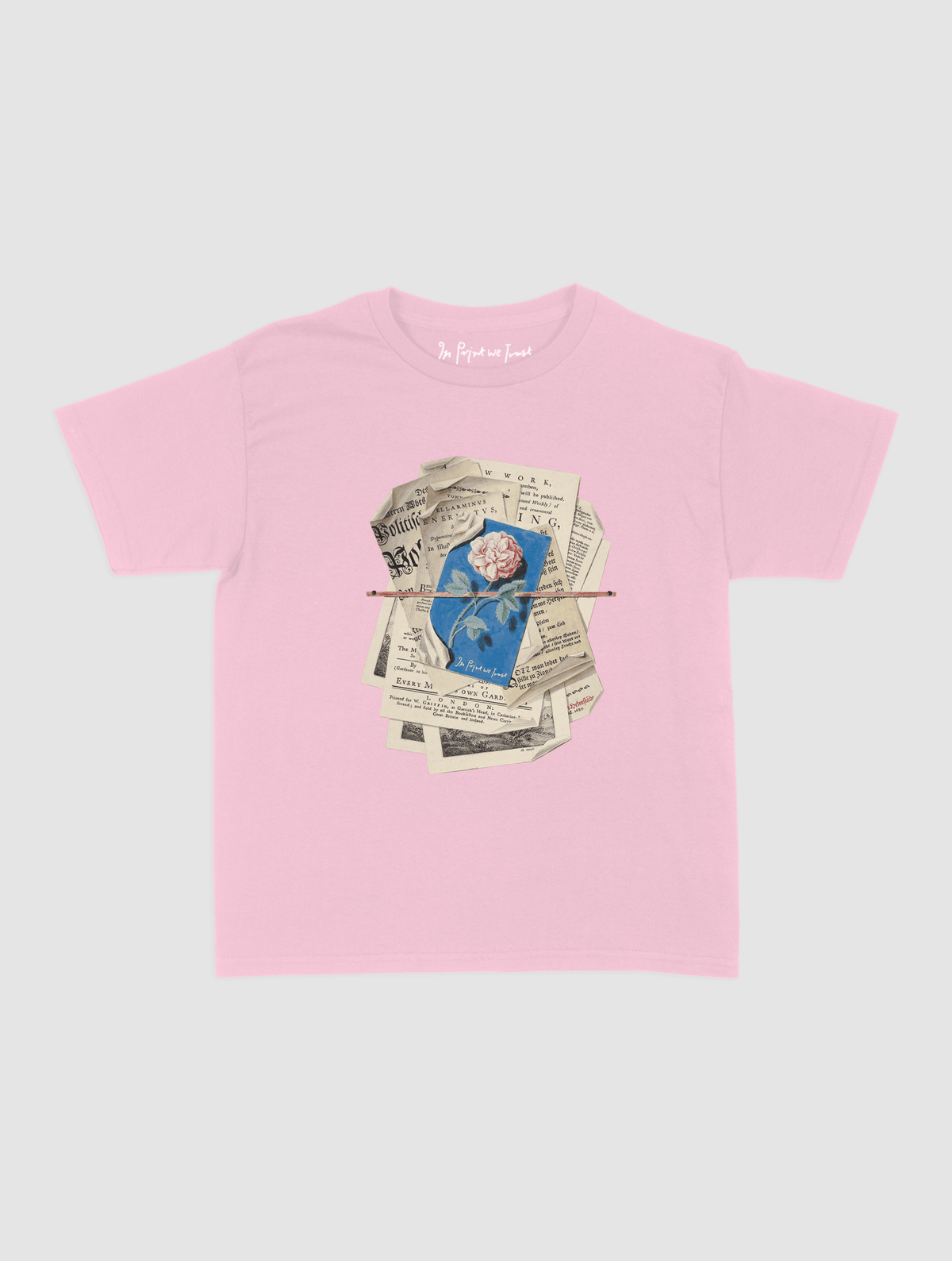 newspaper baby tee - In Print We Trust