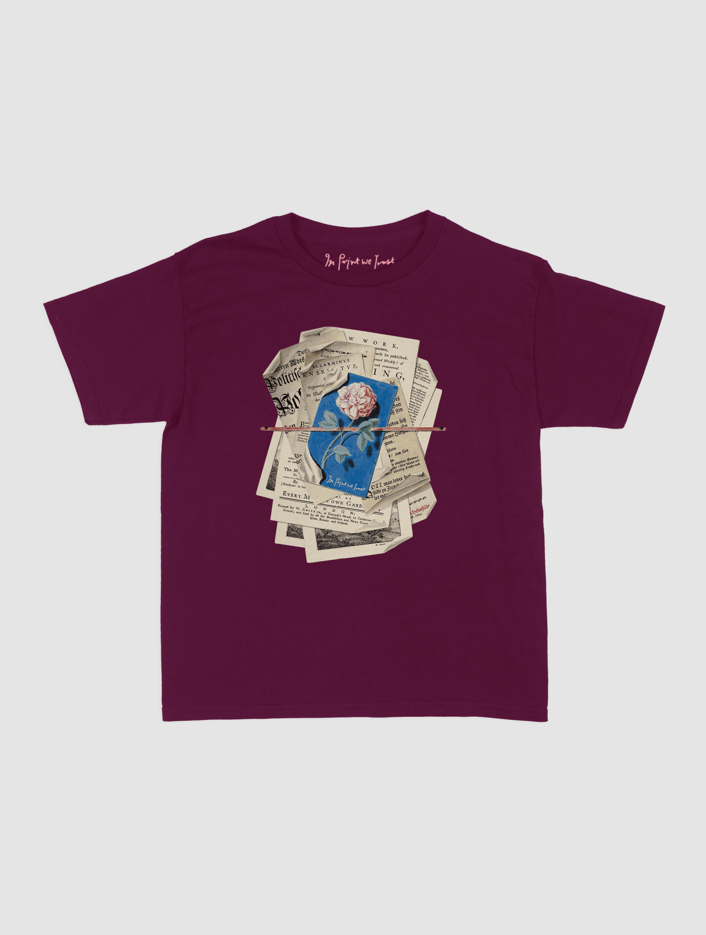 newspaper baby tee - In Print We Trust