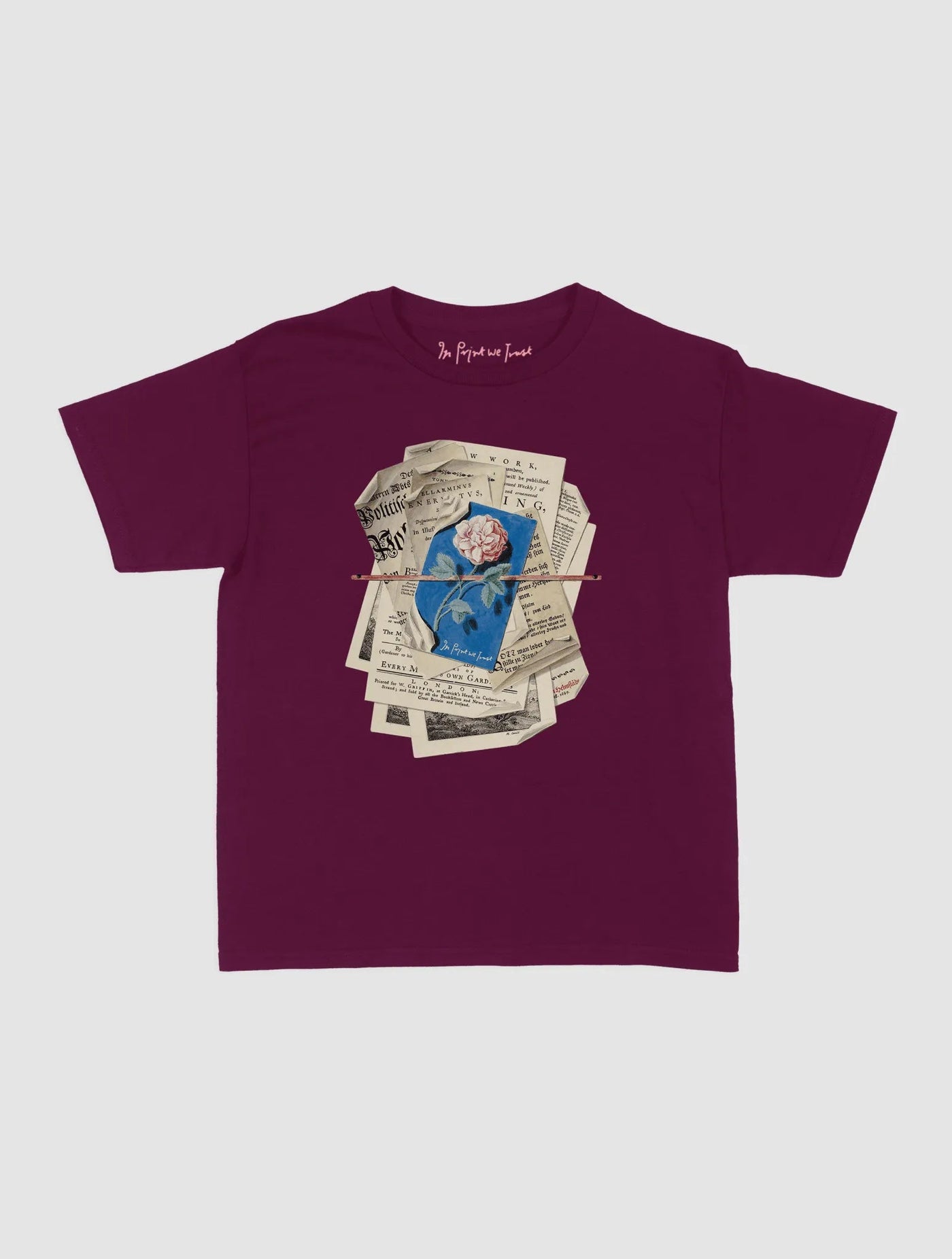 newspaper baby tee - In Print We Trust