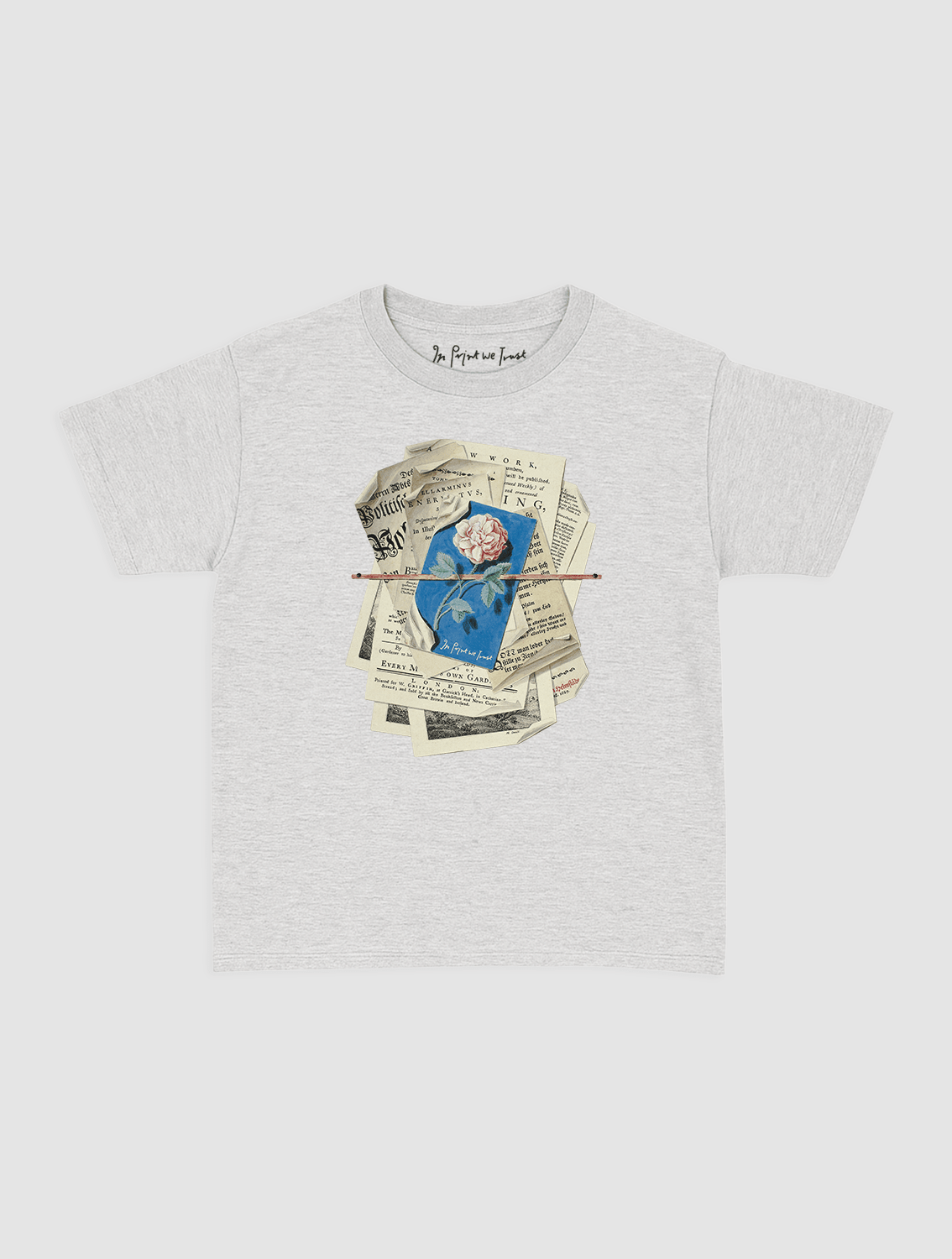 newspaper baby tee - In Print We Trust