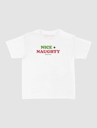 nice + naughty baby tee - In Print We Trust