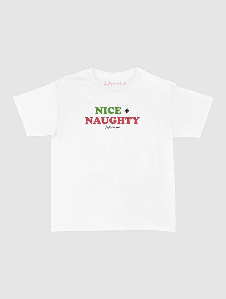 nice + naughty baby tee - In Print We Trust