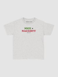 nice + naughty baby tee - In Print We Trust