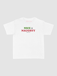 nice + naughty baby tee - In Print We Trust