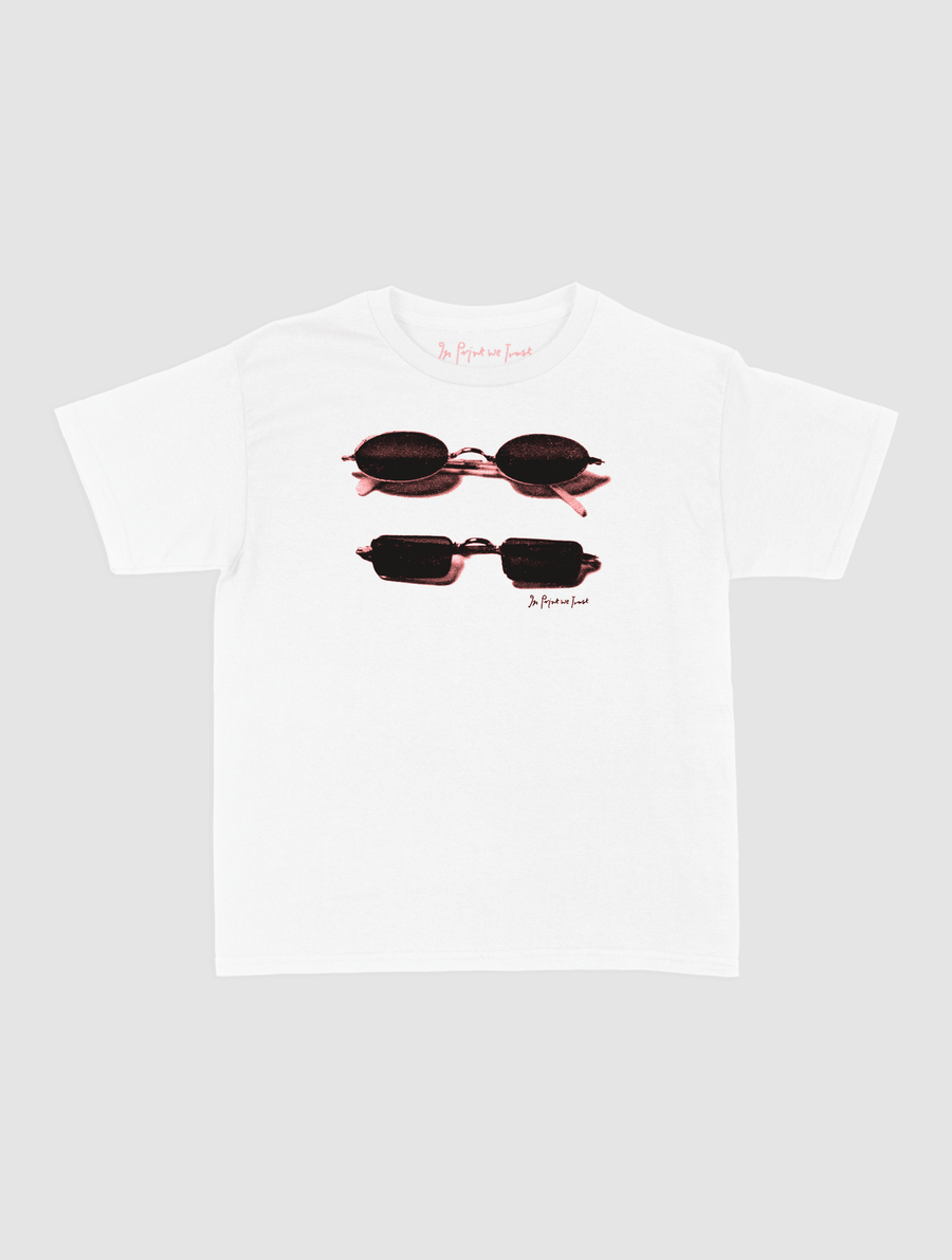 nice shades baby tee - In Print We Trust