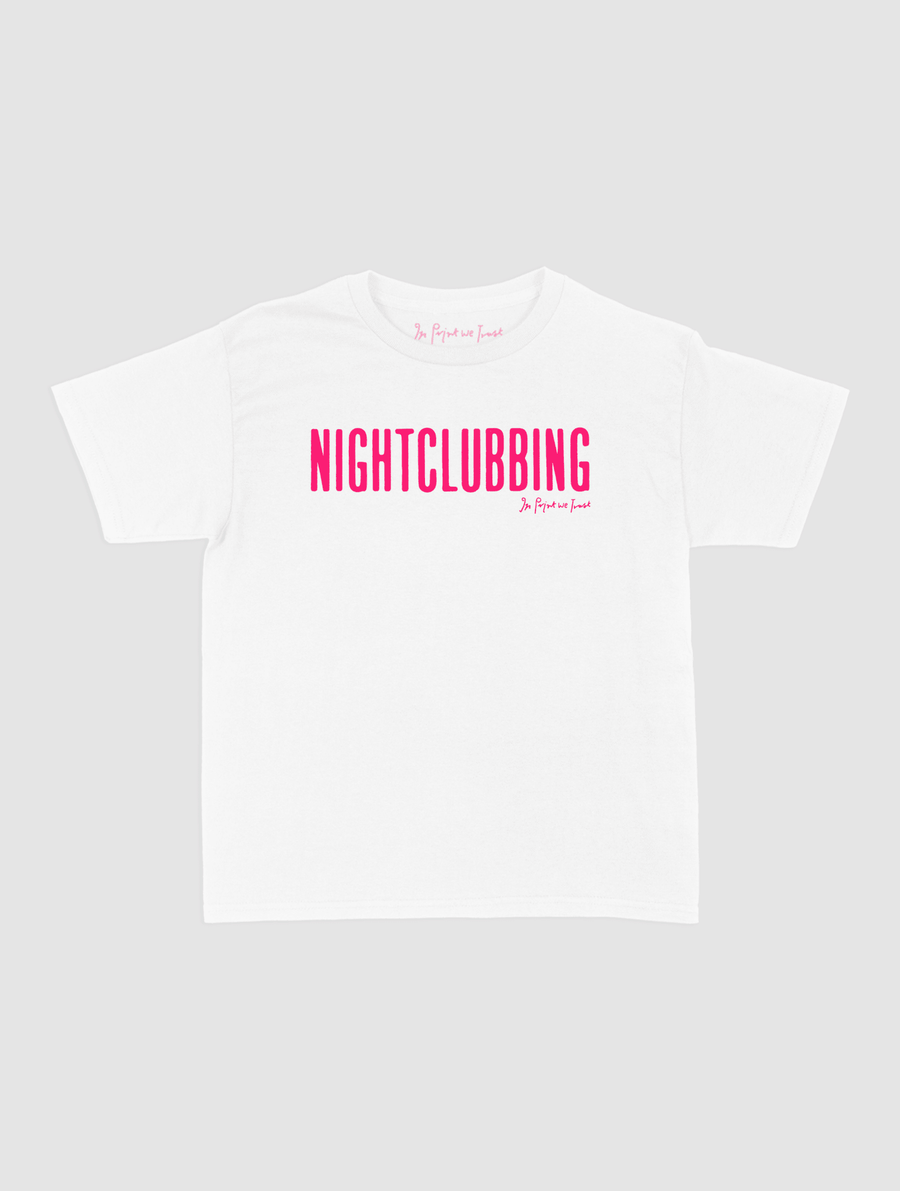 nightclubbing baby tee - In Print We Trust