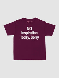 no inspiration today baby tee - In Print We Trust