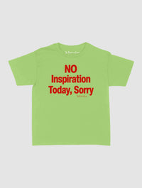 no inspiration today baby tee - In Print We Trust