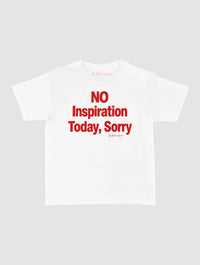 no inspiration today baby tee - In Print We Trust