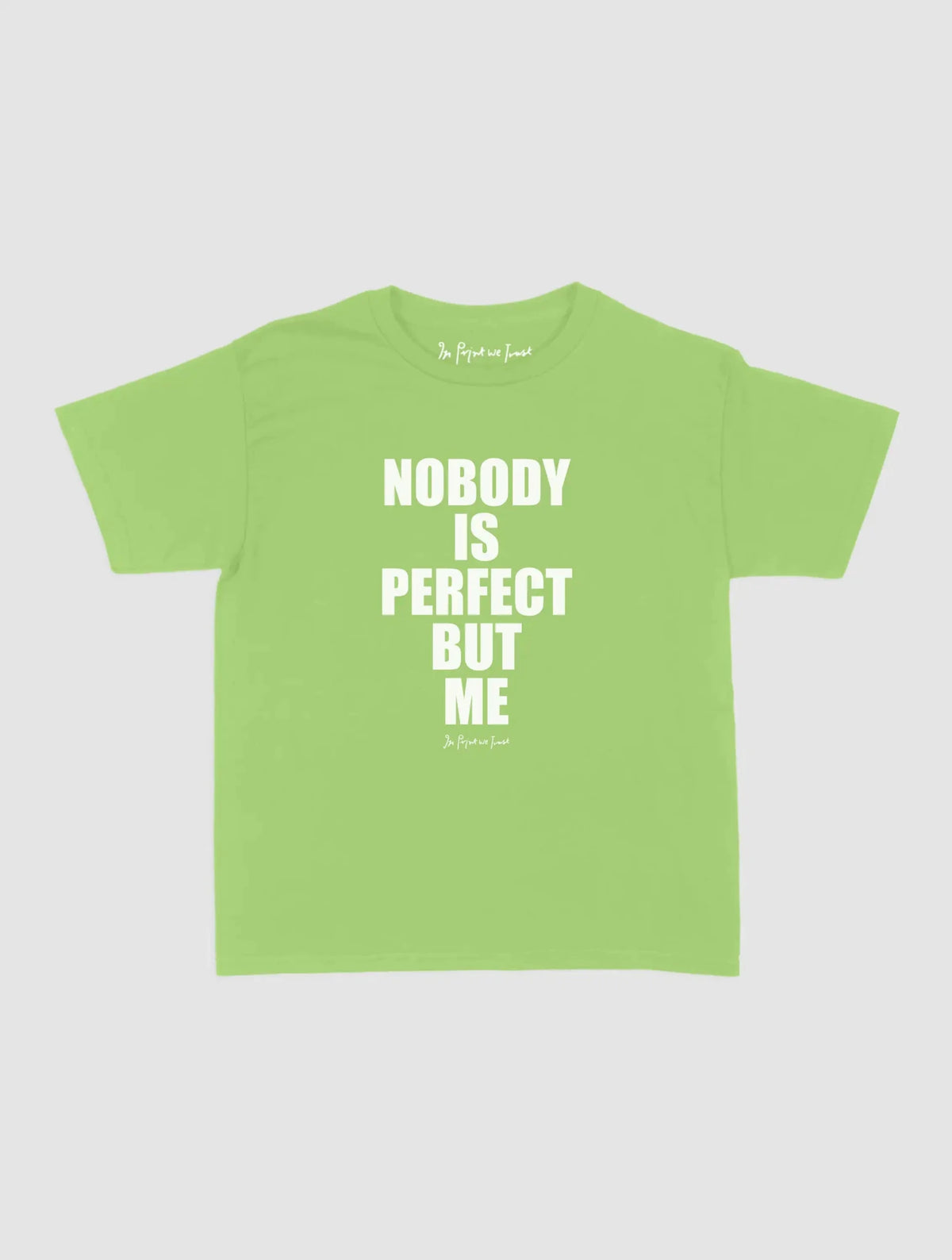 nobody baby tee - In Print We Trust