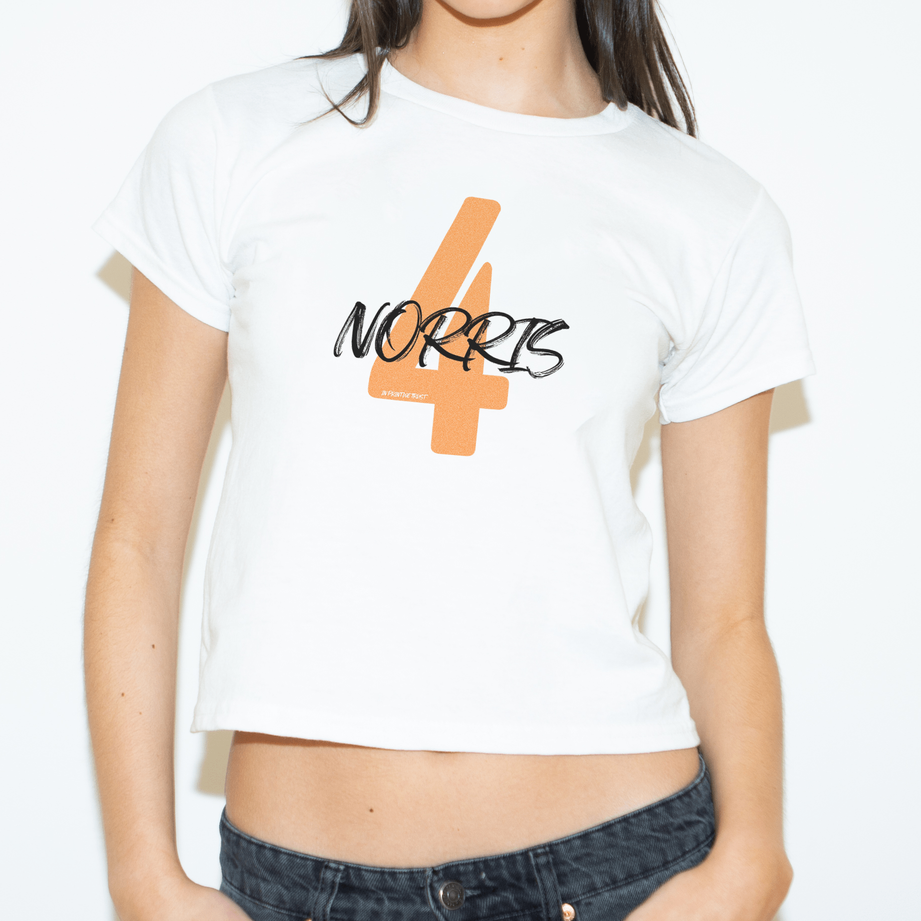 'Norris 4' baby tee - In Print We Trust
