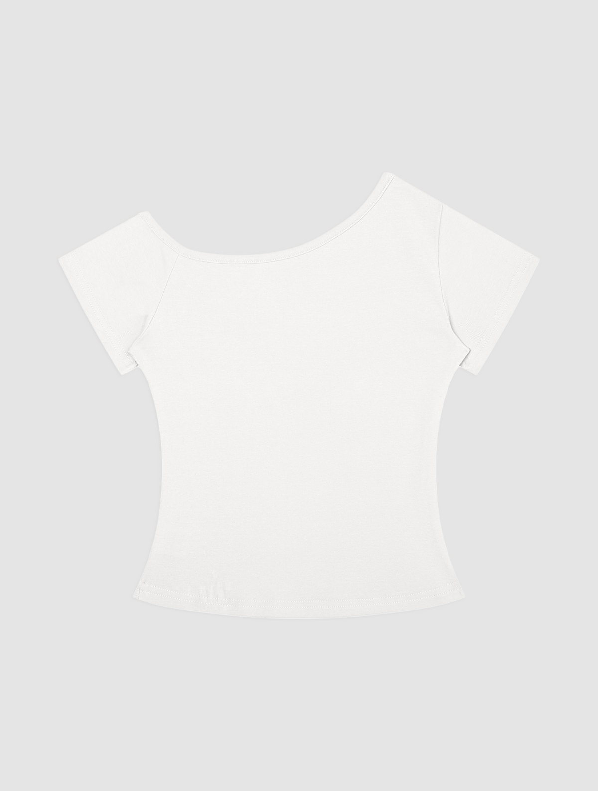 air dry off-the-shoulder baby tee