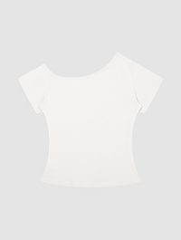 air dry off-the-shoulder baby tee