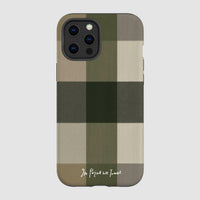 olive tough iPhone case - In Print We Trust