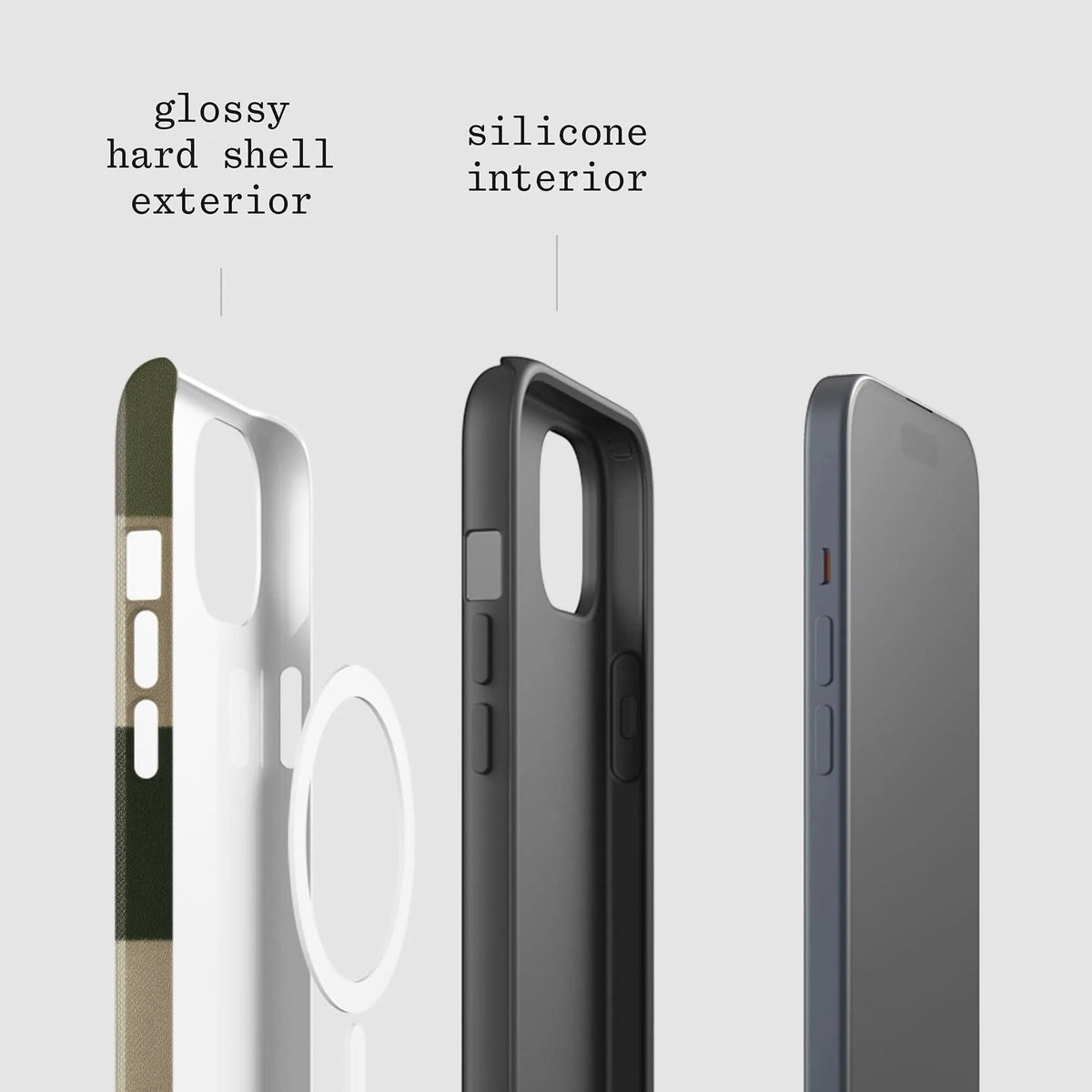 olive tough iPhone case - In Print We Trust