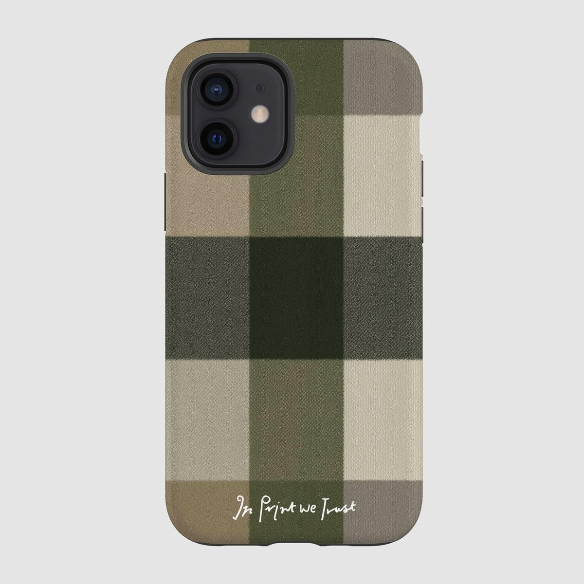 olive tough iPhone case - In Print We Trust