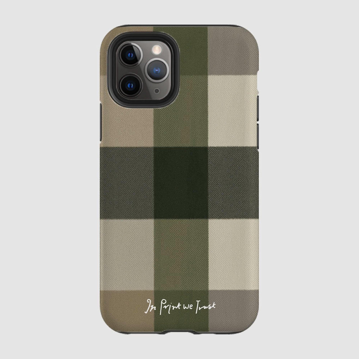 olive tough iPhone case - In Print We Trust
