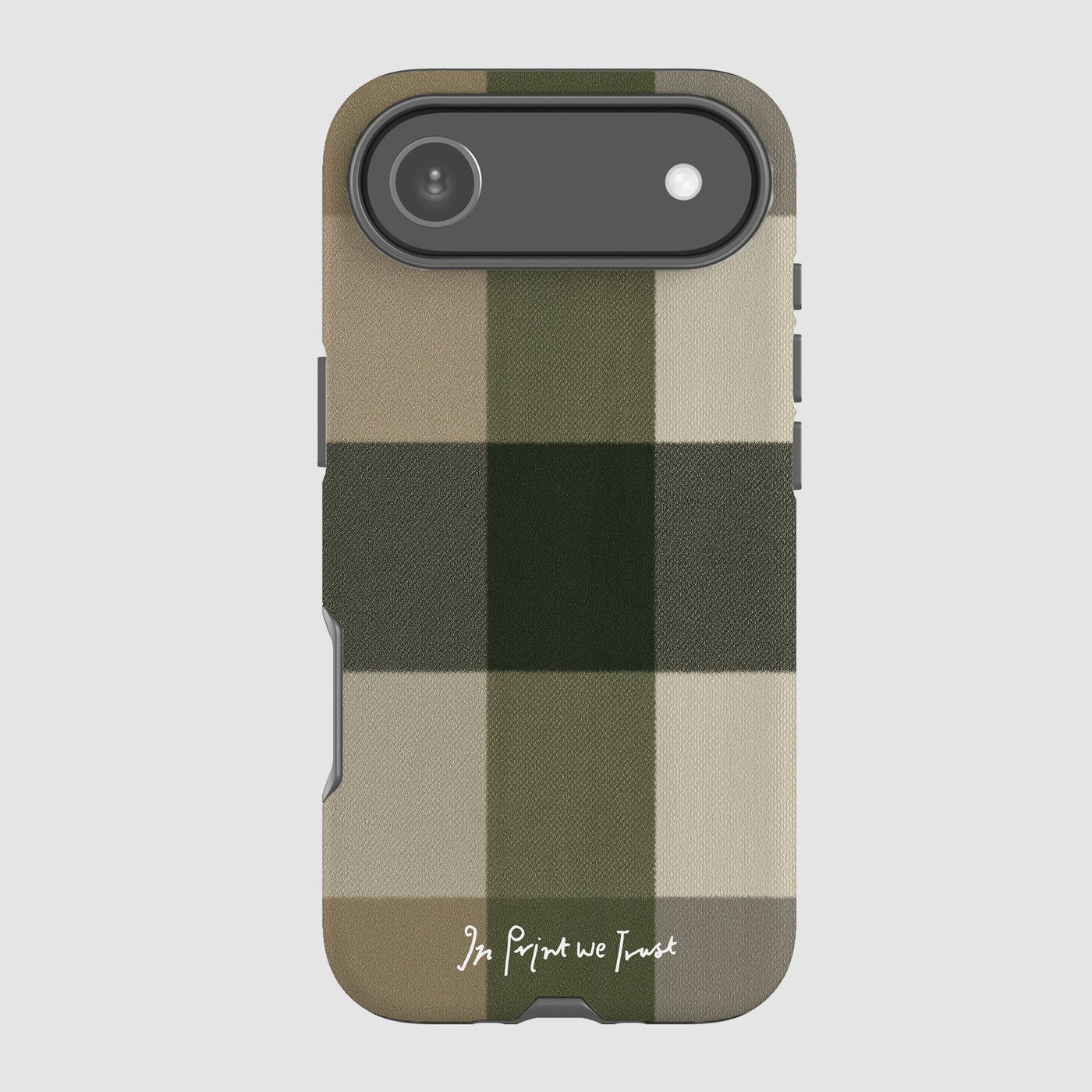 olive tough iPhone case - In Print We Trust
