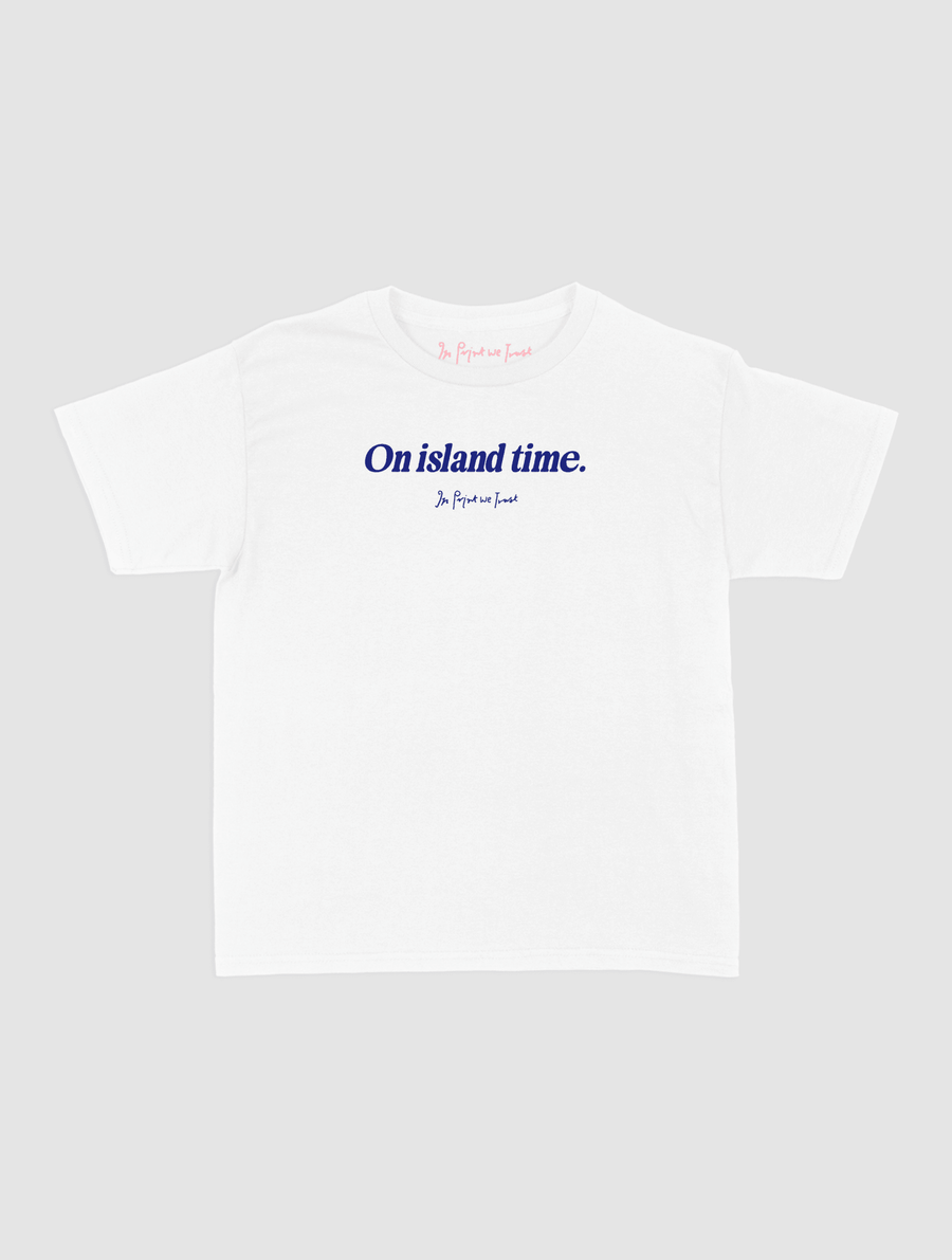 on island time baby tee - In Print We Trust