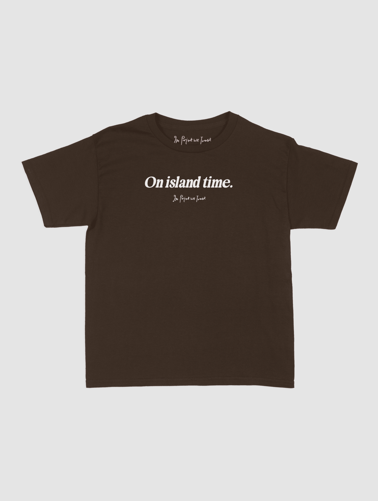 on island time baby tee - In Print We Trust