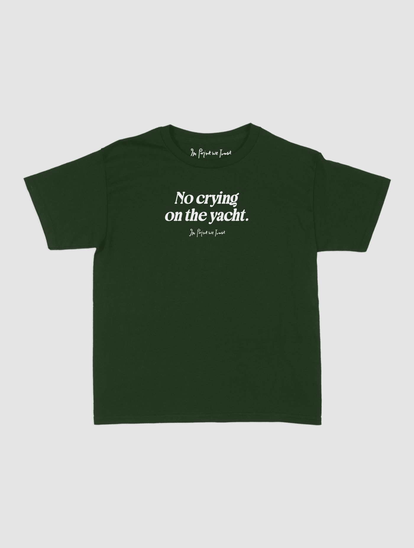 on the yacht baby tee - In Print We Trust