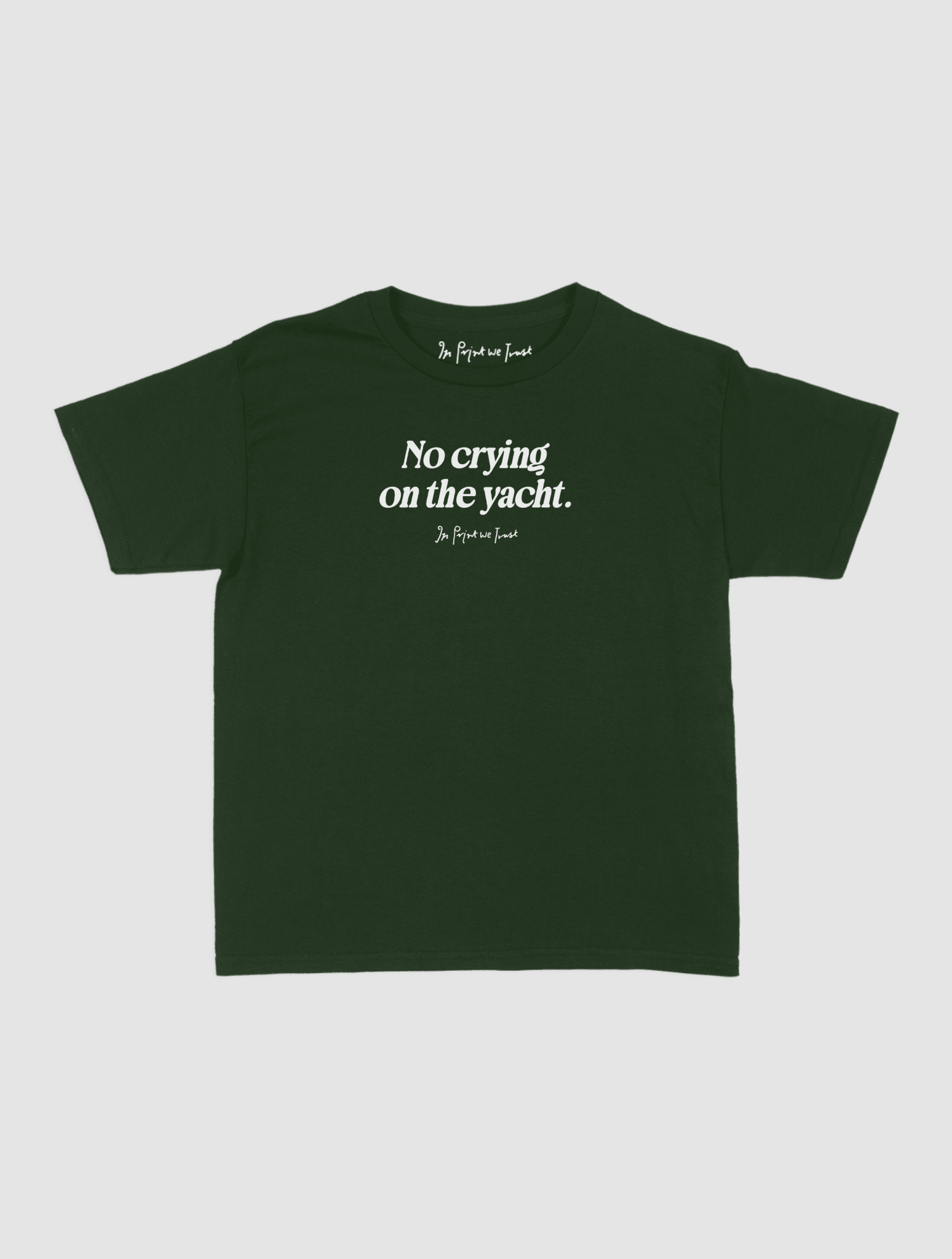 on the yacht baby tee - In Print We Trust
