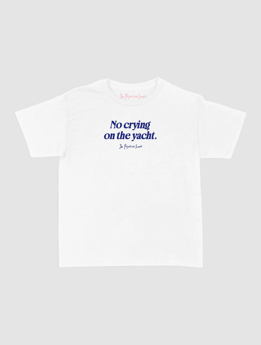 on the yacht baby tee - In Print We Trust