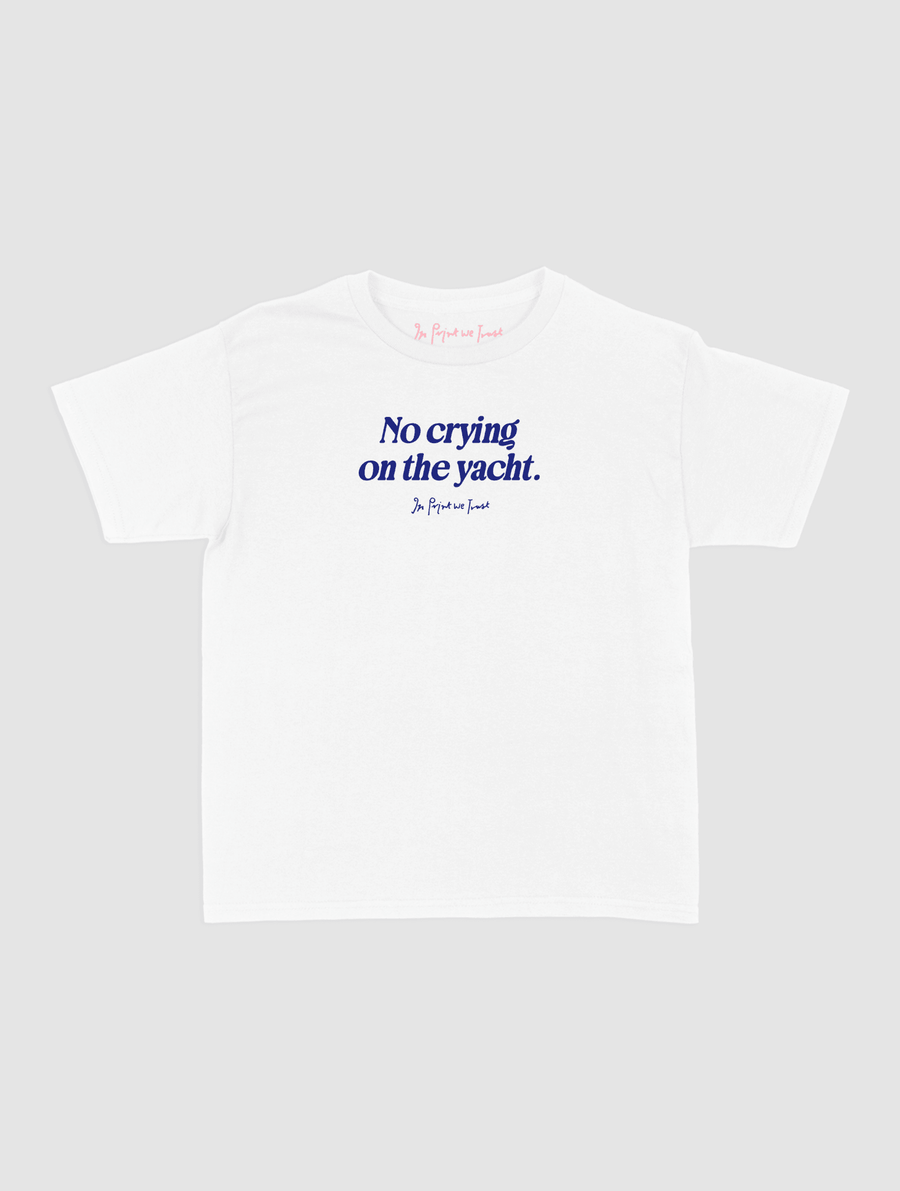 on the yacht baby tee - In Print We Trust