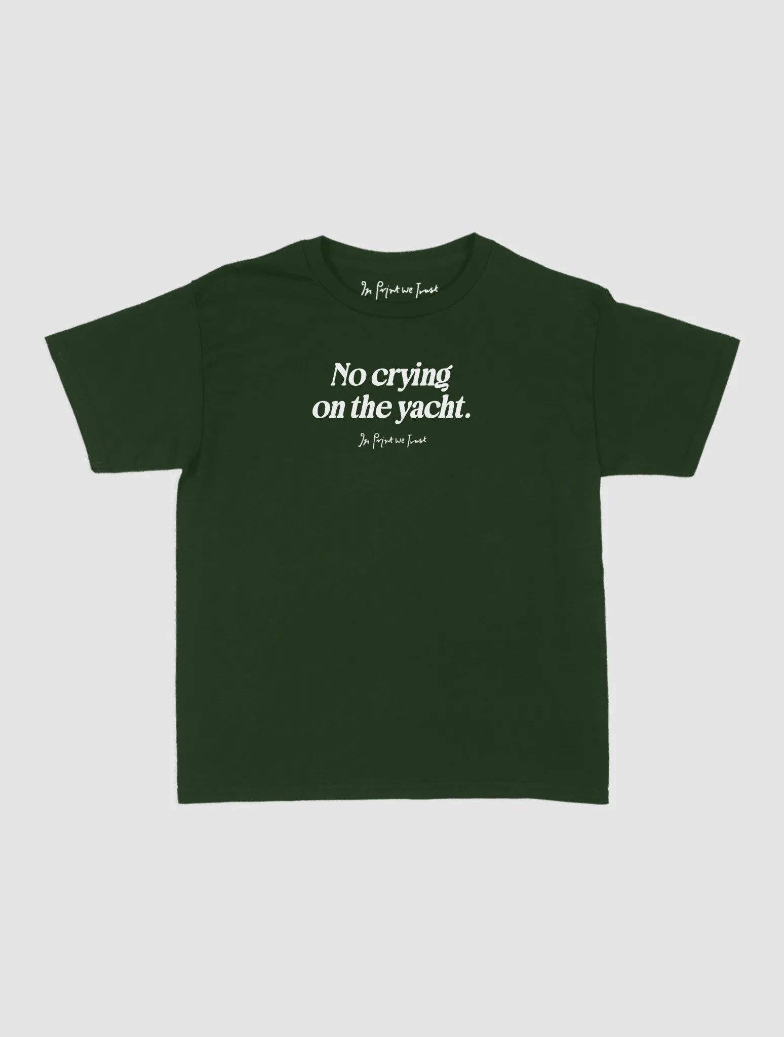 on the yacht baby tee - In Print We Trust