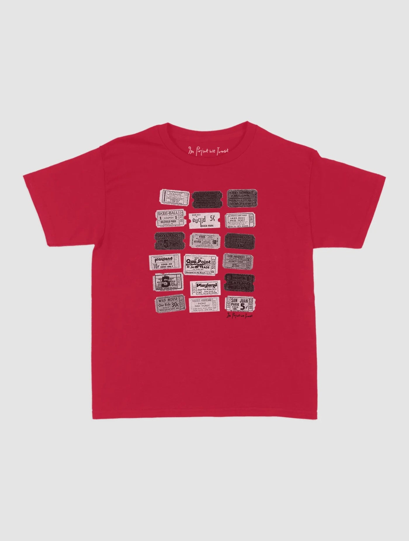one-way ticket baby tee - In Print We Trust