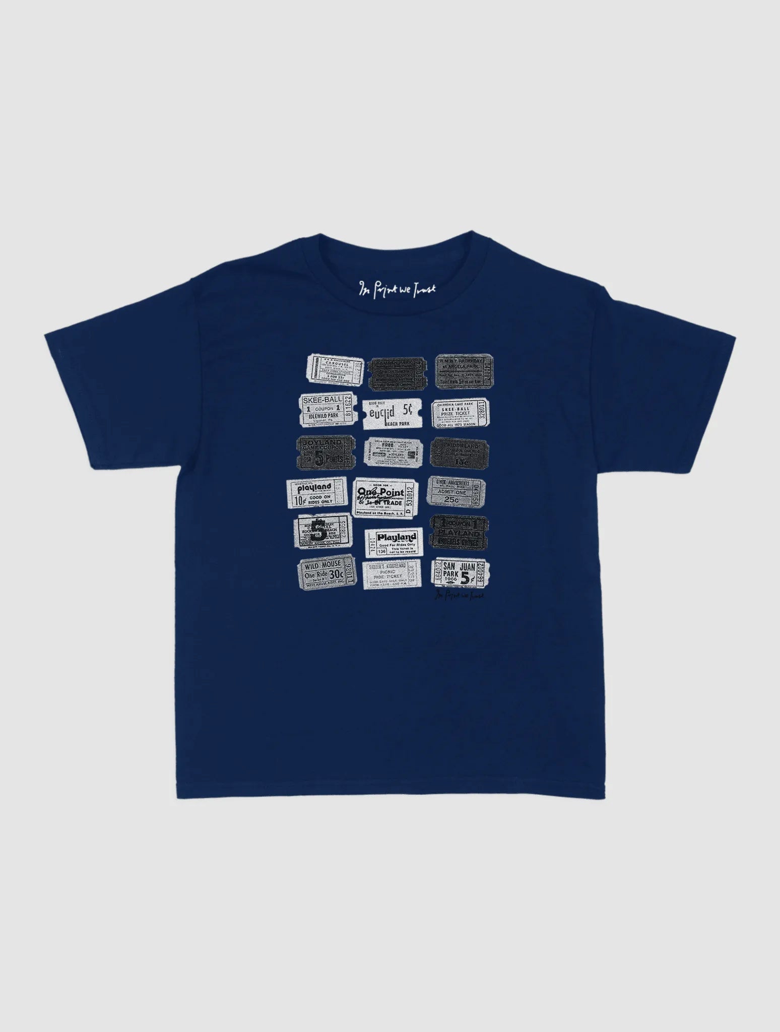 one-way ticket baby tee - In Print We Trust